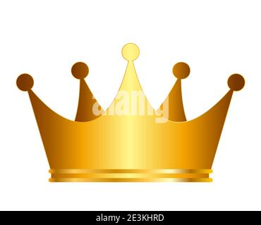 Princesse Golden Crown icône isolée sur fond blanc illustration vectorielle Illustration de Vecteur