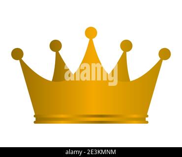 Princesse Golden Crown icône isolée sur fond blanc illustration vectorielle Illustration de Vecteur