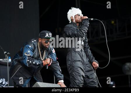 OutKast se déroule en direct sur scène le 3 jour du Wireless Festival 2014, à Finsbury Park - Londres Banque D'Images