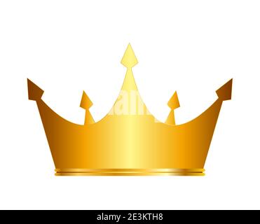 Princesse Golden Crown icône isolée sur fond blanc illustration vectorielle Illustration de Vecteur