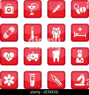 Jeu d'icônes Medical Vector pour le Web et les mobiles. Tous les éléments sont regroupés. Illustration de Vecteur