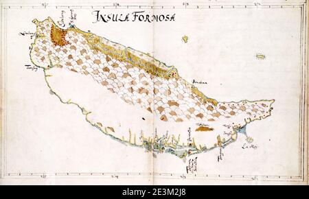 Carte de Formosa, c. 1652. Banque D'Images