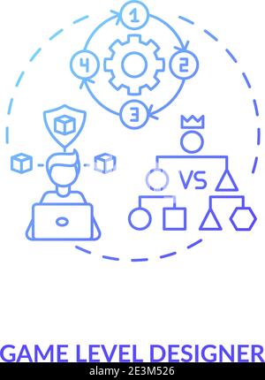 Icône concept concepteur niveau jeu Illustration de Vecteur