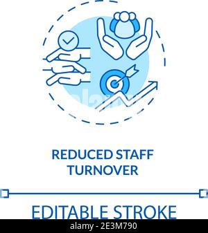 Icône de concept de réduction du roulement du personnel Illustration de Vecteur