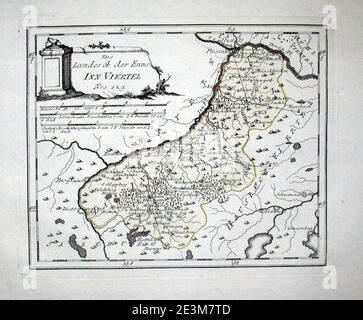 Carte de l'Autriche en 1791-1792 par Reilly 129. Banque D'Images