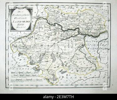 Carte de l'Autriche en 1791-1792 par Reilly 126. Banque D'Images