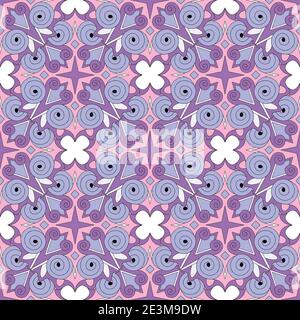 Carreaux à motifs sans couture avec mandalas. Éléments décoratifs vintage. Arrière-plan dessiné à la main. Motifs Islam, arabe, Indien, pouf. Idéal pour l'impression Illustration de Vecteur