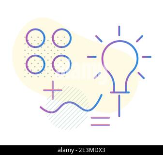 Pensée de conception - brainstorming - combiner des idées - Illustration comme Fichier EPS 10 Illustration de Vecteur