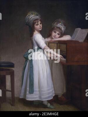 Maria et Catherine, filles d'Edward Thurlow, 1er baron Thurlow, par George Romney 1. Banque D'Images