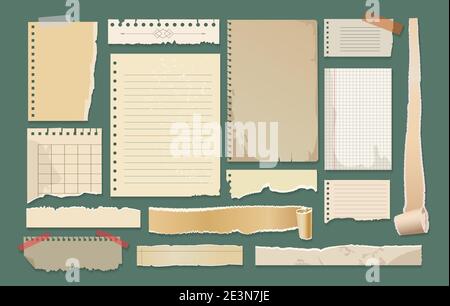Anciens éléments de scrapbook en papier Illustration de Vecteur