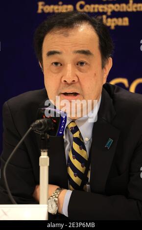20 janvier 2021, Tokyo, Japon - Kunihiko Miyake, un conseiller spécial du cabinet et directeur de recherche de l'Institut Canon d'études mondiales, parle pour « les relations entre le Japon et les États-Unis sous Biden » au Club des correspondants étrangers du Japon à Tokyo le mercredi 20 janvier 2021. L'ancien vice-président américain Joe Biden inaugurera le 46e président américain le 20 janvier. (Photo de Yoshio Tsunoda/AFLO) Banque D'Images