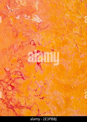 Magnifique arrière-plan abstrait. Verser de la peinture acrylique sur la toile. Art contemporain Banque D'Images