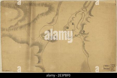 Carte des points de Stony et de Verplanck sur le fleuve Hudson, fortifié par Sir Henry Clinton juin 1779. Banque D'Images