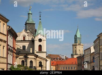 Banlieue de Cracovie (rue Krakowskie Przedmiescie) de Lublin. Pologne Banque D'Images