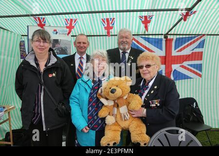 Prestwick Prom Gala Day Fete, Ayrshire, Écosse, Royaume-Uni. Royal British Legion Charity Stall Banque D'Images