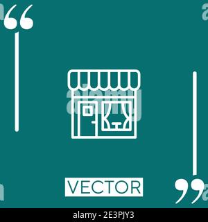 café-restaurant Linear Icon. Ligne de contour modifiable Illustration de Vecteur