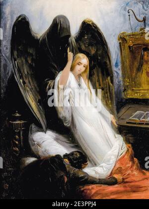 Horace Vernet, peinture, l'Ange de la mort, 1841 Banque D'Images