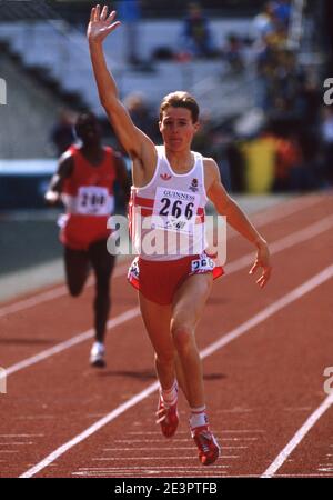 Roger Black (Angleterre) 400m Jeux du Commonwealth 1986 Edimbourg Ecosse photo Par Tony Henshaw Banque D'Images