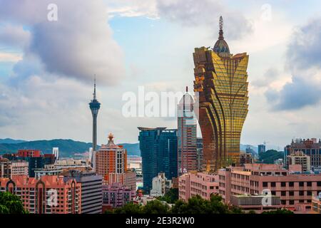 Macao, ville de Chine avec casinos. Banque D'Images