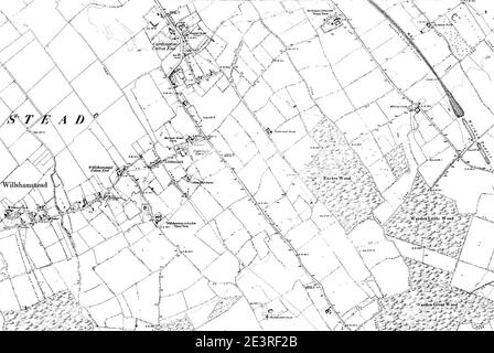 Carte de Bedfordshire OS Nom de la carte 017-SW, Ordnance Survey, 1885-1896. Banque D'Images