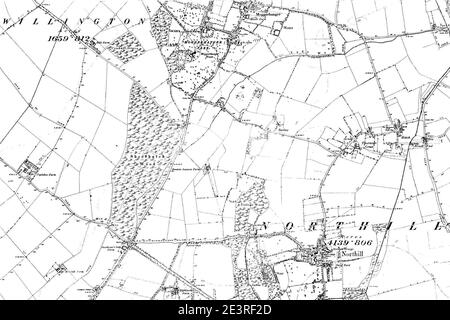Carte de Bedfordshire OS Nom de la carte 017-ne, Ordnance Survey, 1885-1896. Banque D'Images