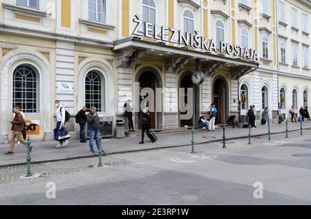 La gare de Ljubljana Banque D'Images