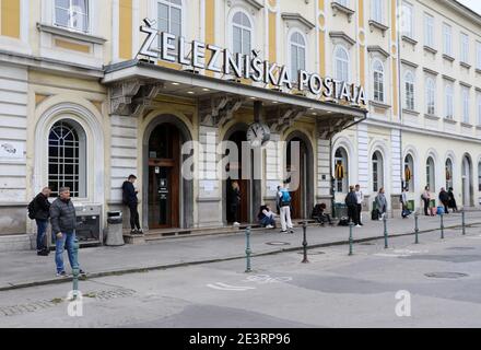 La gare de Ljubljana Banque D'Images