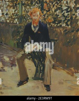 Édouard Manet - George Moore dans le jardin de l'artiste. Banque D'Images