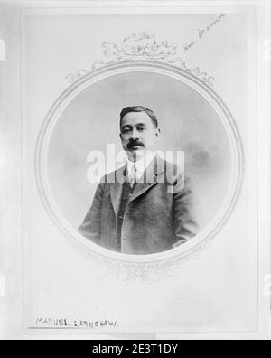 Manuel Earnshaw, commissaire résident des Philippines, half-length portrait, face à l'avant Banque D'Images