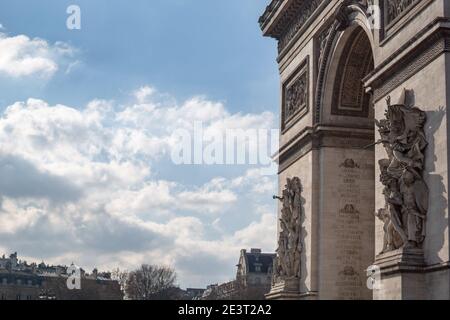 L'Arc de Triomphe, Paris, France Banque D'Images