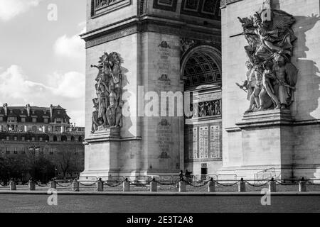 L'Arc de Triomphe, Paris, France Banque D'Images