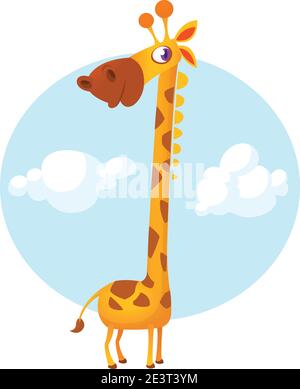 Motif girafe amusant. Illustration vectorielle isolée Illustration de Vecteur