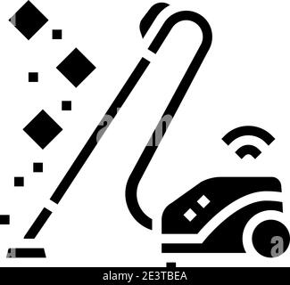 illustration du vecteur d'icône de glyphe pour aspirateur Illustration de Vecteur