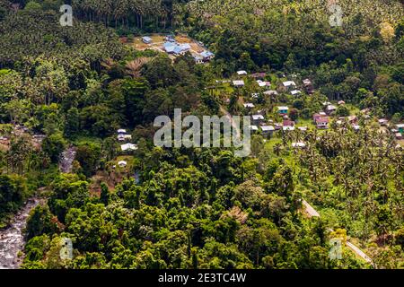 Vue aérienne sur Bougainville, Papouasie-Nouvelle-Guinée Banque D'Images