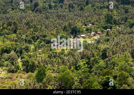 Vue aérienne sur Bougainville, Papouasie-Nouvelle-Guinée Banque D'Images