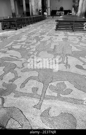 Intérieur de la cathédrale Santa Maria annoncé dans le style roman 4 mai 2018 Otrante Salento Italie Banque D'Images