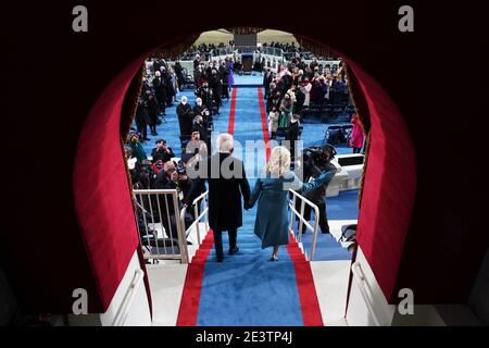 NYTINAUG-01/20/21, Washington, DC- Joe Biden et Jill Biden sont arrivés. La cérémonie d'inauguration du 46e président des États-Unis, Joe Biden et du vice-président Kamala Harris au Capitole. ( NYTCREDIT: Chang W. Lee/The New York Times/MediaPunch Banque D'Images