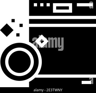 illustration vectorielle d'icône de glyphe pour lave-vaisselle Illustration de Vecteur