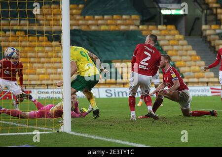 Norwich, Royaume-Uni. 20 janvier 2021. Jordan Hugill de Norwich marque son deuxième but lors du match du championnat Sky Bet à Carrow Road, Norwich photo par Paul Chesterton/Focus Images/Sipa USA 20/01/2021 Credit: SIPA USA/Alay Live News Banque D'Images