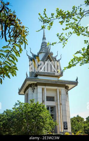 Centre génocidaire Choeung Ek, Phnom Penh, Cambodge Banque D'Images