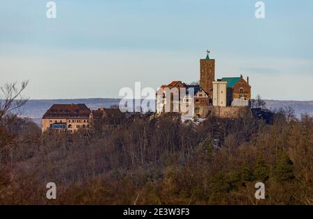 Le château de Wartburg à Eisenach dans la forêt de Thuringe Banque D'Images