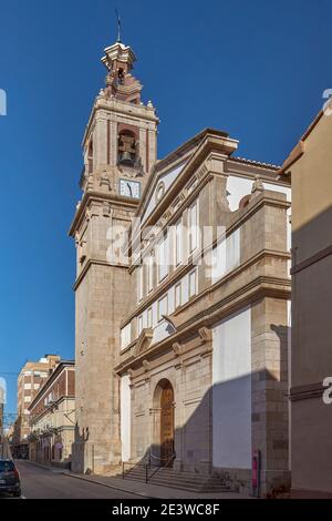 San Bartolomé et San Jaime – Paroisse de Nules dans la province de Castellón et la région de Plana Baja, dans la Communauté Valencienne, Espagne, Europe Banque D'Images