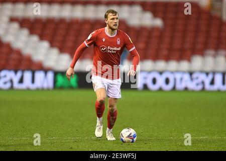 Nottingham, Royaume-Uni. 20 janvier 2021. Joe Worrall (4) de la forêt de Nottingham en action pendant le match de championnat Sky Bet entre la forêt de Nottingham et Middlesbrough au City Ground, Nottingham, le mercredi 20 janvier 2021. (Credit: Jon Hobley | MI News) Credit: MI News & Sport /Alay Live News Banque D'Images