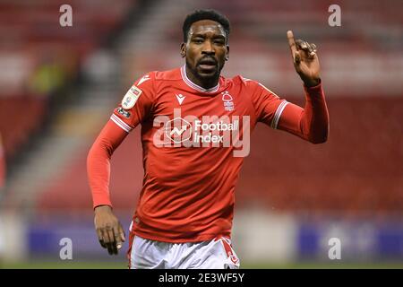 Nottingham, Royaume-Uni. 20 janvier 2021. Sammy Ameobi (11) de la forêt de Nottingham lors du match de championnat Sky Bet entre la forêt de Nottingham et Middlesbrough au City Ground, Nottingham, le mercredi 20 janvier 2021. (Credit: Jon Hobley | MI News) Credit: MI News & Sport /Alay Live News Banque D'Images
