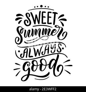 Composition des lettres - été doux toujours bon Illustration de Vecteur