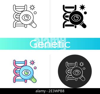 Icône de recherche génétique Illustration de Vecteur