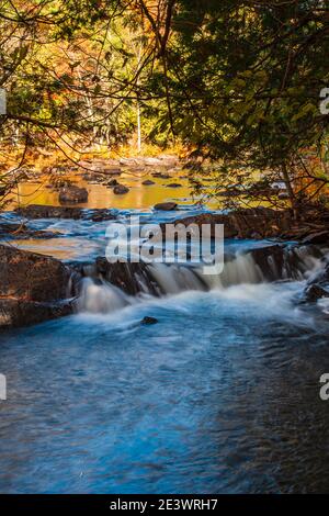 Magnifique zone de conservation des chutes Cordova Belmont Methuen Havelock Ontario Canada en automne Banque D'Images