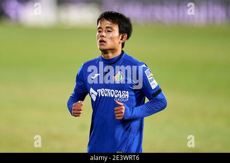 Getafe, Madrid, Espagne. 20 janvier 2021. Takefusa Kubo de Getafe FC pendant le match de la Liga entre Getafe CF et SD Huesca au Coliseum Alfonso Perez à Getafe, Espagne. 20 janvier 2021. Credit: Angel Perez/ZUMA Wire/Alay Live News Banque D'Images