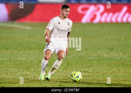 Getafe, Madrid, Espagne. 20 janvier 2021. Pablo Maffeo de SD Huesca pendant le match de la Liga entre Getafe CF et SD Huesca au Coliseum Alfonso Perez à Getafe, Espagne. 20 janvier 2021. Credit: Angel Perez/ZUMA Wire/Alay Live News Banque D'Images