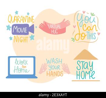 motifs de lettres inspirés et covid icon sur fond blanc, design coloré, illustration vectorielle Illustration de Vecteur